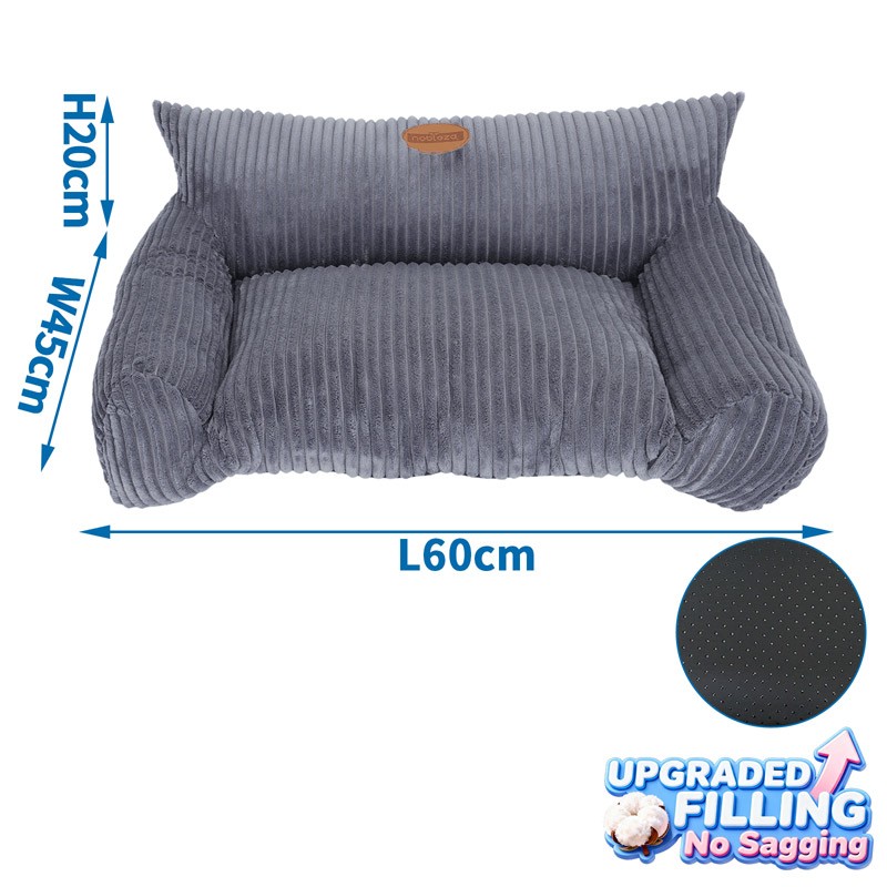 Nobleza pilka sofa šunims ir katėms, 60x45x20 cm