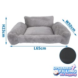 Nobleza pilka sofa augintiniams, 65x50x23 cm