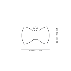 My Family Bow Tie Black graviruojamas pakabukas šunims, katėms
