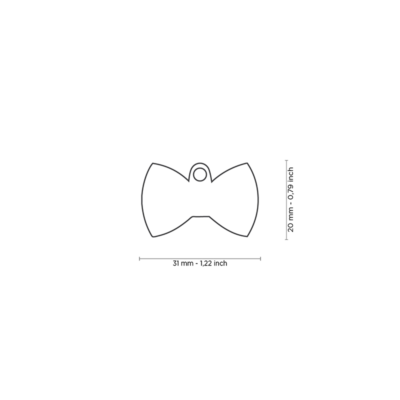 My Family Bow Tie Black graviruojamas pakabukas šunims, katėms