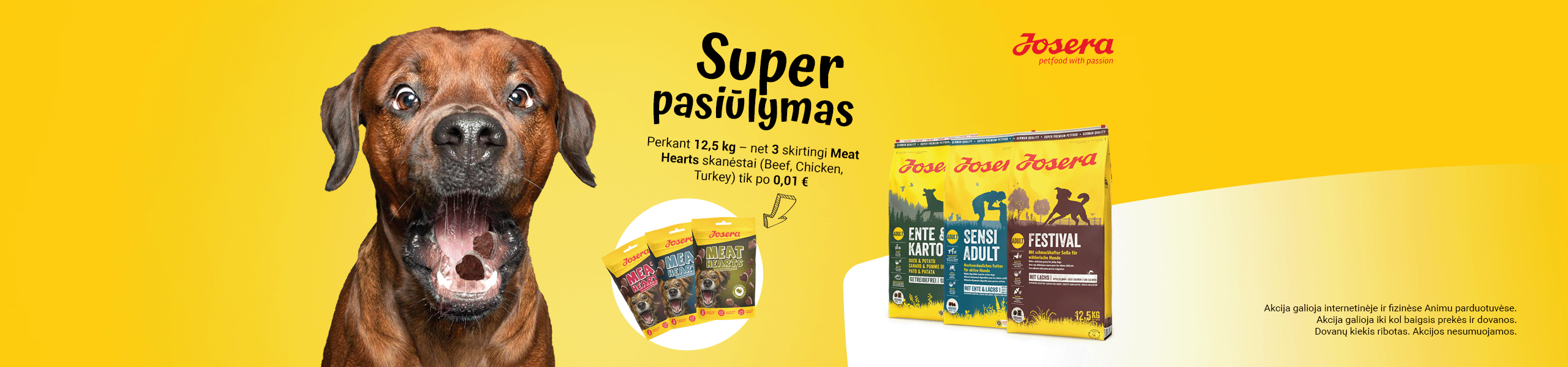 Perkant Josera, skanėstai dovanų!