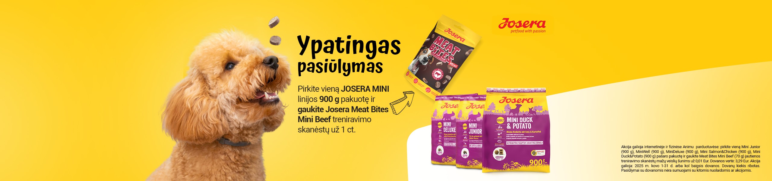 JOSERA MINI 900 g pasiūlymas