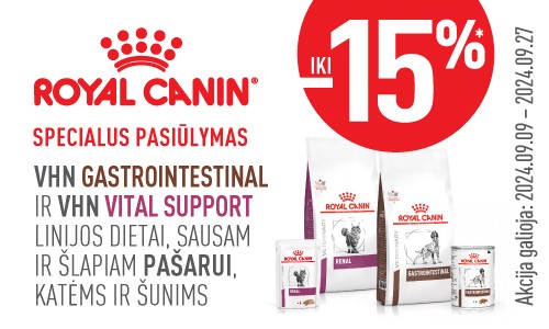 Royal Canin šunims, katėms akcija