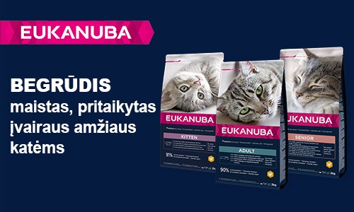 EUKANUBA begrūdis kačių maistas