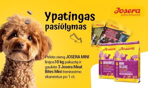 JOSERA MINI 10 kg pasiūlymas